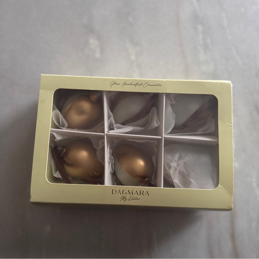New Dagmara My Easter Glass Handcrafted Ornaments - Set of 5